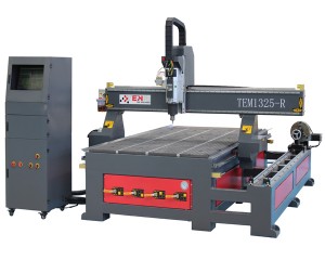 High Quality China Tekai cnc 1325 3D Wood Carving CNC Router, 4 Axis Woodworking Engraver, MDF Wood Board Cutting Machine, Round Cylinder Mold Engraving CNC Router with Rotary